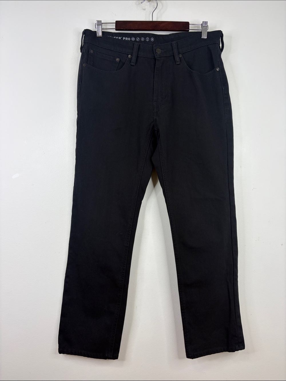 Levi's Commuter Pro Jeans Men 31 x 29 Black Performance Stretch 451 Athletic Fit